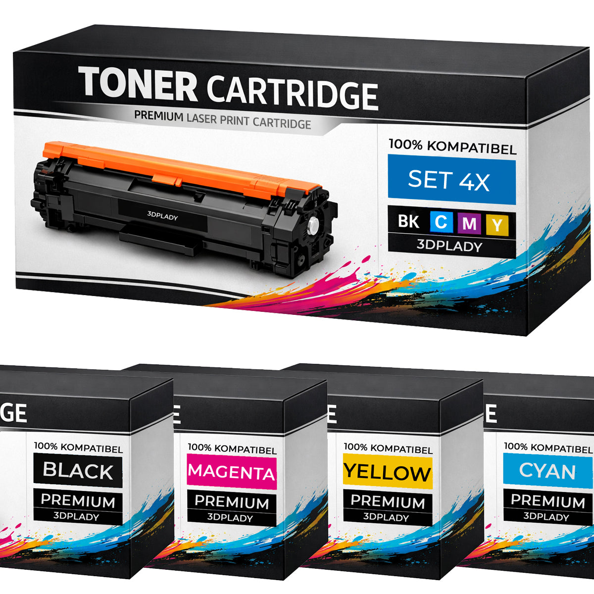 Toner kits kompatibel f�r Kyocera TK-590K / C / M / Y FS-C2026/2126/2526/2626/C5250DN M6526cdn/M6026cidn/M6526cidn P6026cdn in C/K/M/Y