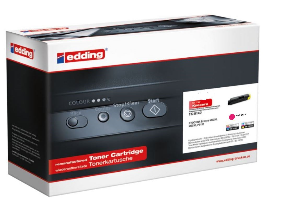 Edding Toner für Kyocera TK-5140M EcosysM6030CDN M6130CDN M6530CDN P6130CDN