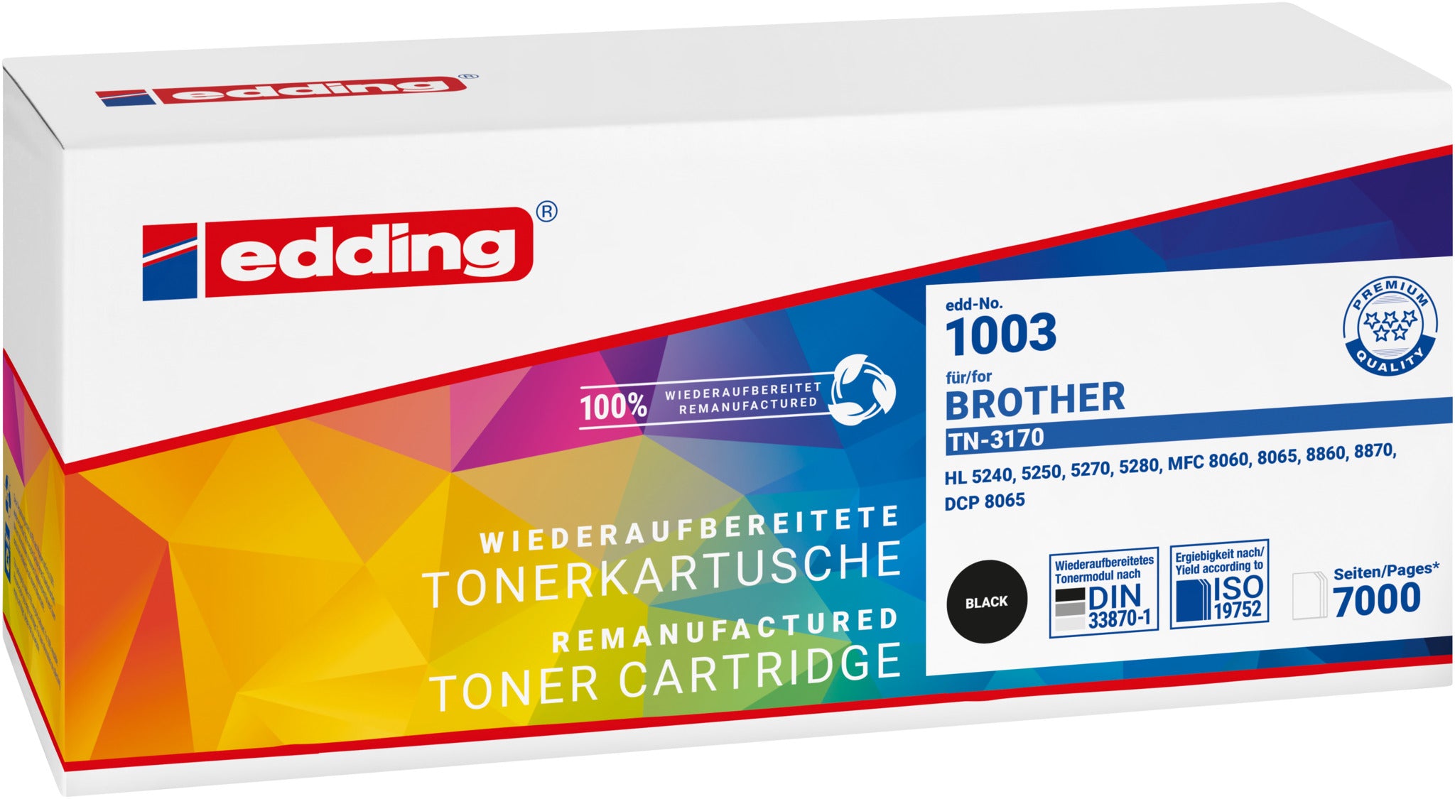 Edding Toner für Brother TN-3170 DCP8060 DCP8065DN HL5200 HL5240 HL5250DN