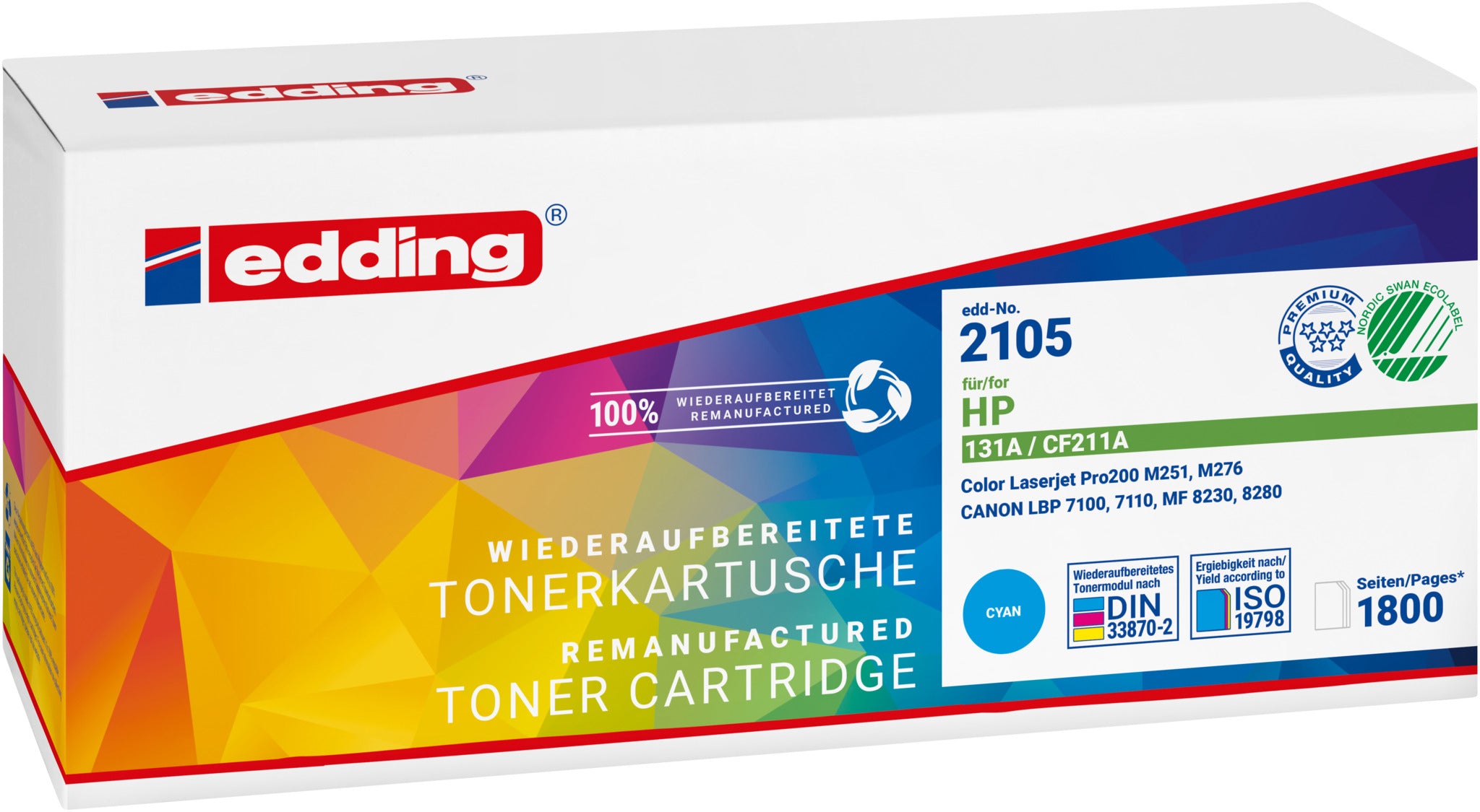 Edding Toner für HP CF211A 131A LaserJetPro200M251N M251NW M276N M276NW