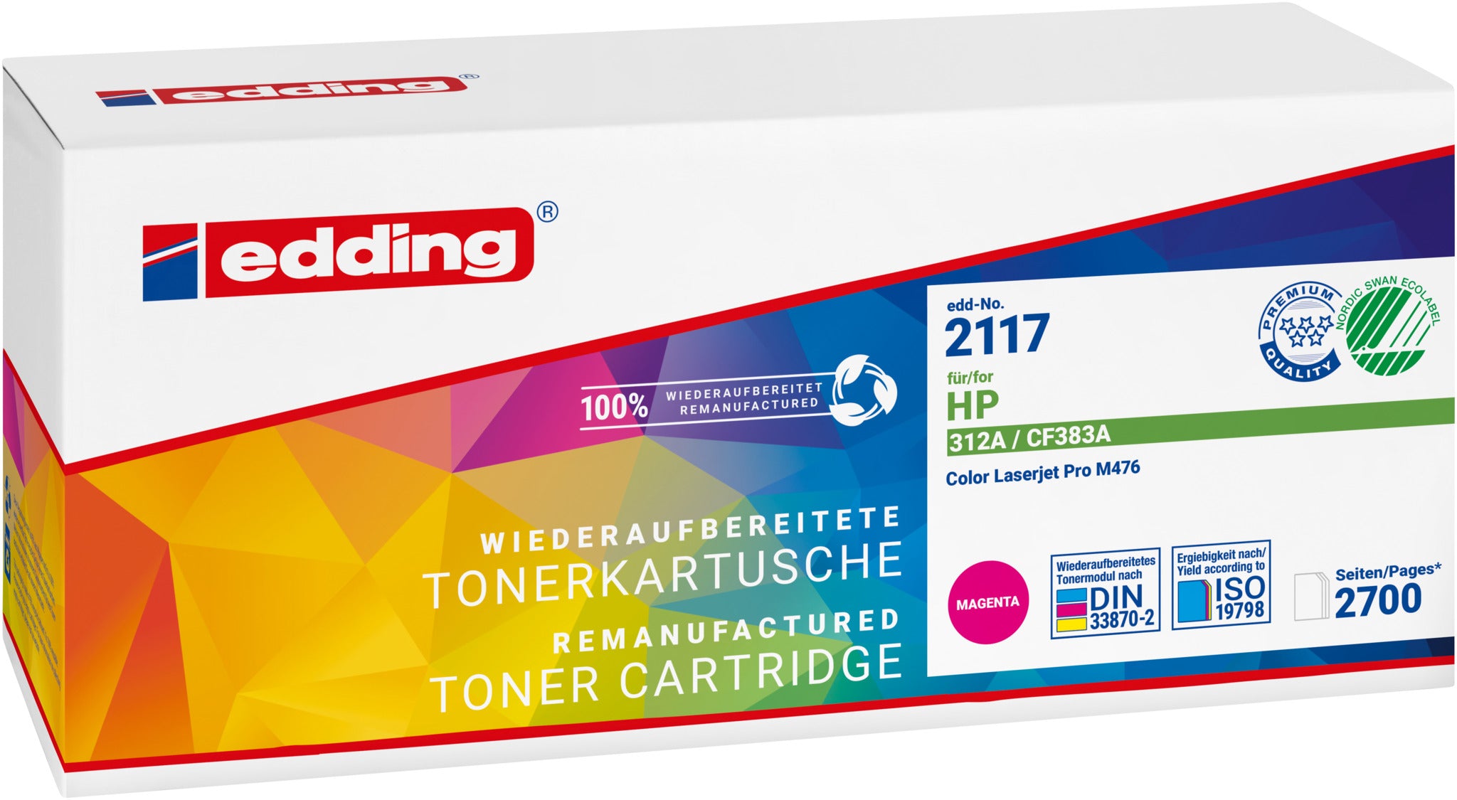 Edding Toner für HP CF383A 312A LaserJetProMFPM476NW M476DN M476DW