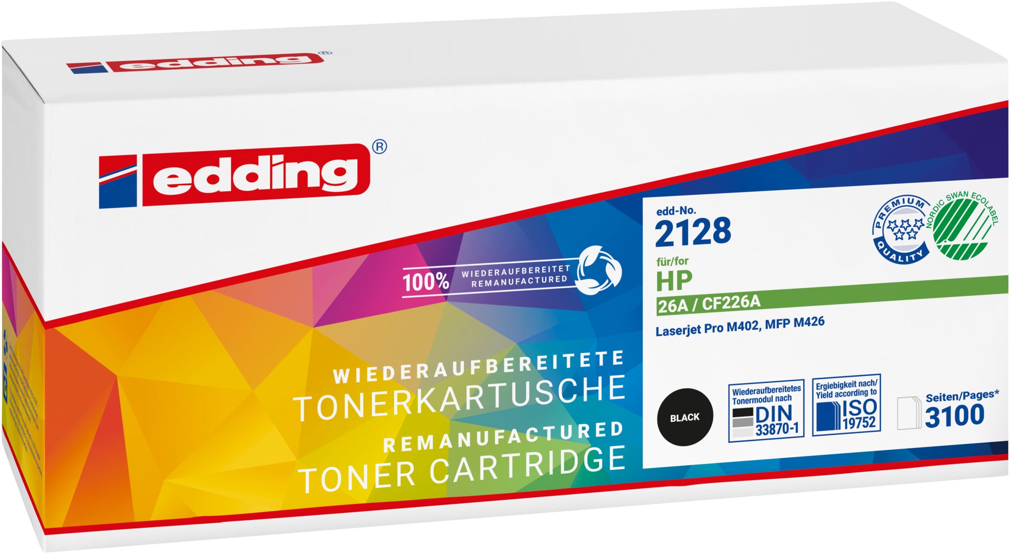 Edding Toner für HP CF226A 26A LaserJetProM402D M402DN M402N M402DW MFPM426DW
