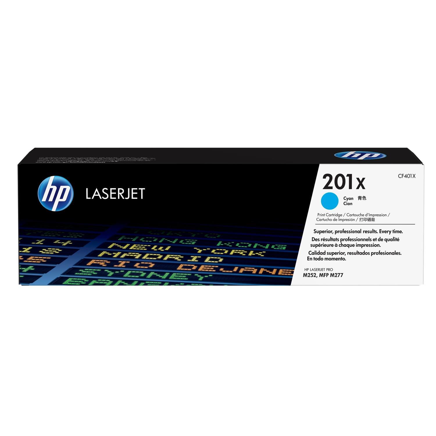 HP 201X Cyan / Original HP LaserJet Toner -  CF401X Lasertoner Tonerkartusche